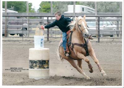 Denton Good flag racing at the 2010 White River Little Britches Rodeo