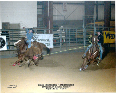 Carson Good and Erica Henderson Team Roping