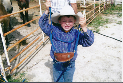 Denton Good with his new halter