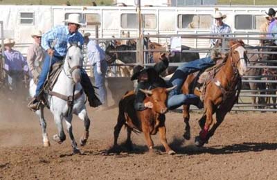 Former student Jamie Wolfe winning at a Little Britches Rodeo